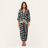 Spring Summer Artificial Linen Printed Batwing Sleeve Dress Loose Vacation Dress for Women  DestGlow