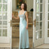 Autumn Winter Women Elegant Strap Tube Top Backless Rhinestone Waist Tight Maxi Dress for Women by Ragazza