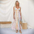 Spring Summer Digital Printing Bohemian Swing Mid Length Dress  DestGlow