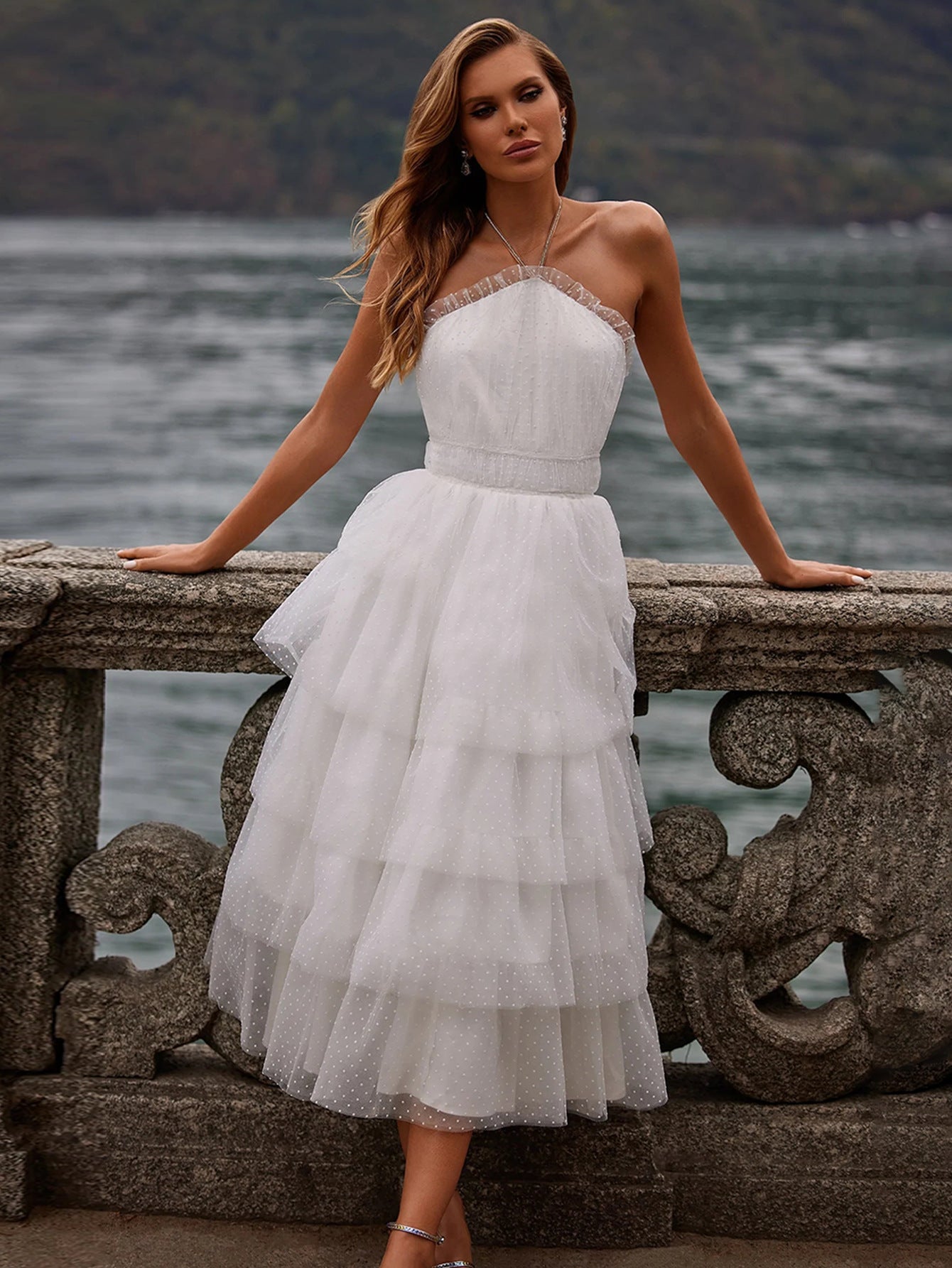 Women Sleeveless Halter Dress Backless Dress by Ragazza