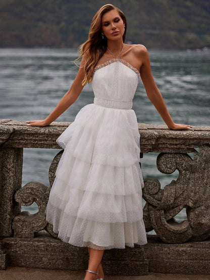 Women Sleeveless Halter Dress Backless Dress by Ragazza