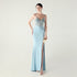 Satin Cloth Applique Bead Tube Boning Corset Waist Tight Folding Craft Evening Dress Strapless Sexy Dinner Social by Ragazza