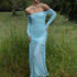 Summer off Shoulder Tube Top Dress Sexy Backless Pleated Slim Dress Women by Ragazza