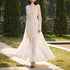 Autumn Winter Niche Design Beautiful Lace Slim Fit Slimming Wide Hem Maxi Dress Women by Ragazza