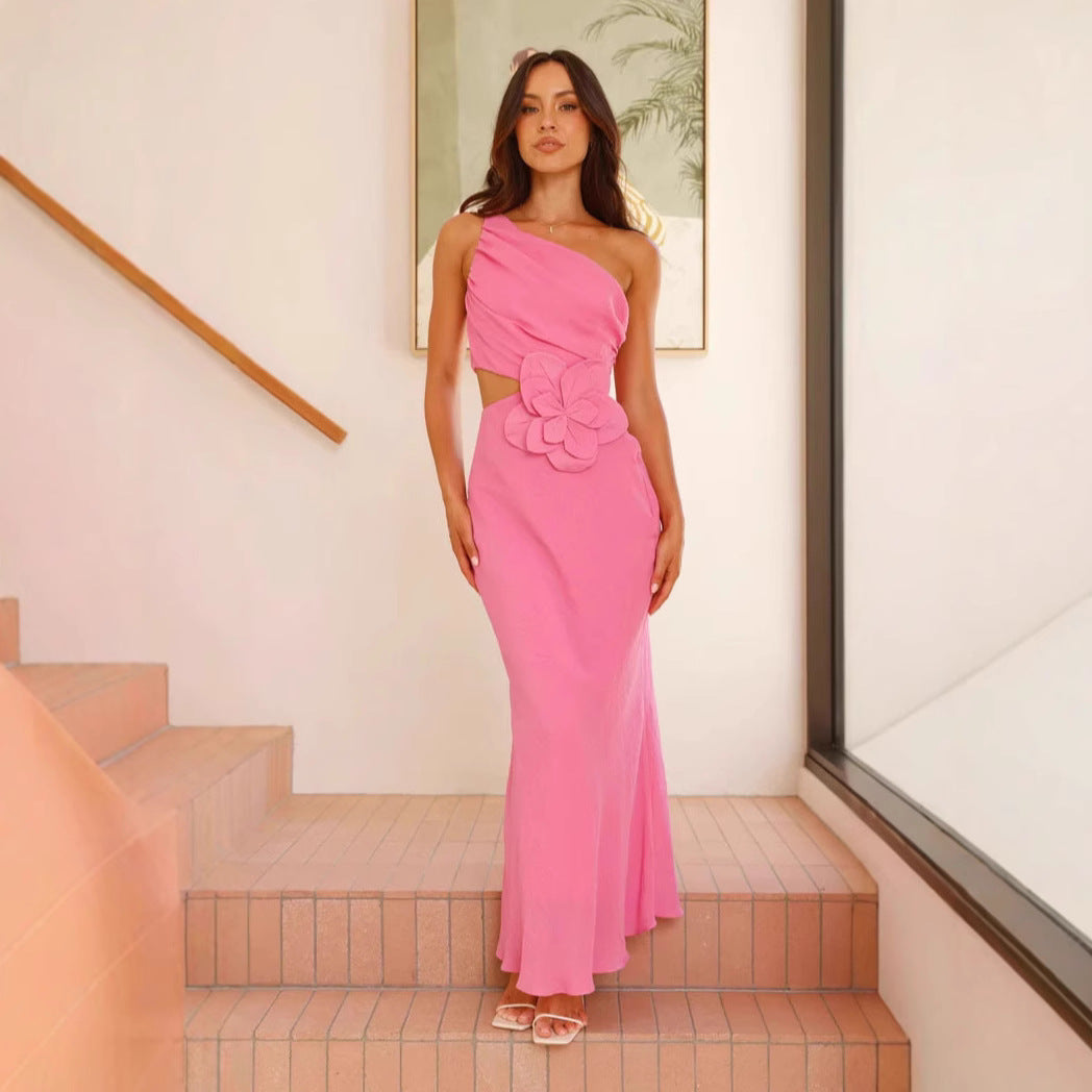Summer Women Clothing Slim Sexy Solid Color Tube Top Dress by Ragazza