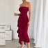 Autumn Winter Women Clothing Slim Fit Slit Wrapped Chest Bag Hip Sexy Dress by Ragazza