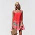 Suspender Skirt Positioning Printing A Swing Mini Suspender Dress for Women by Ragazza