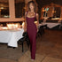 Sexy Boning Corset Slim Fit U Neck Long Pleating Pullover Dress Cocktail Party Evening Dress by Ragazza