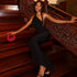 Low Waist Women Halter Diagonal Collar Bag Hip Dress Daily Hiking Backless Solid Color Maxi Dress  DestGlow