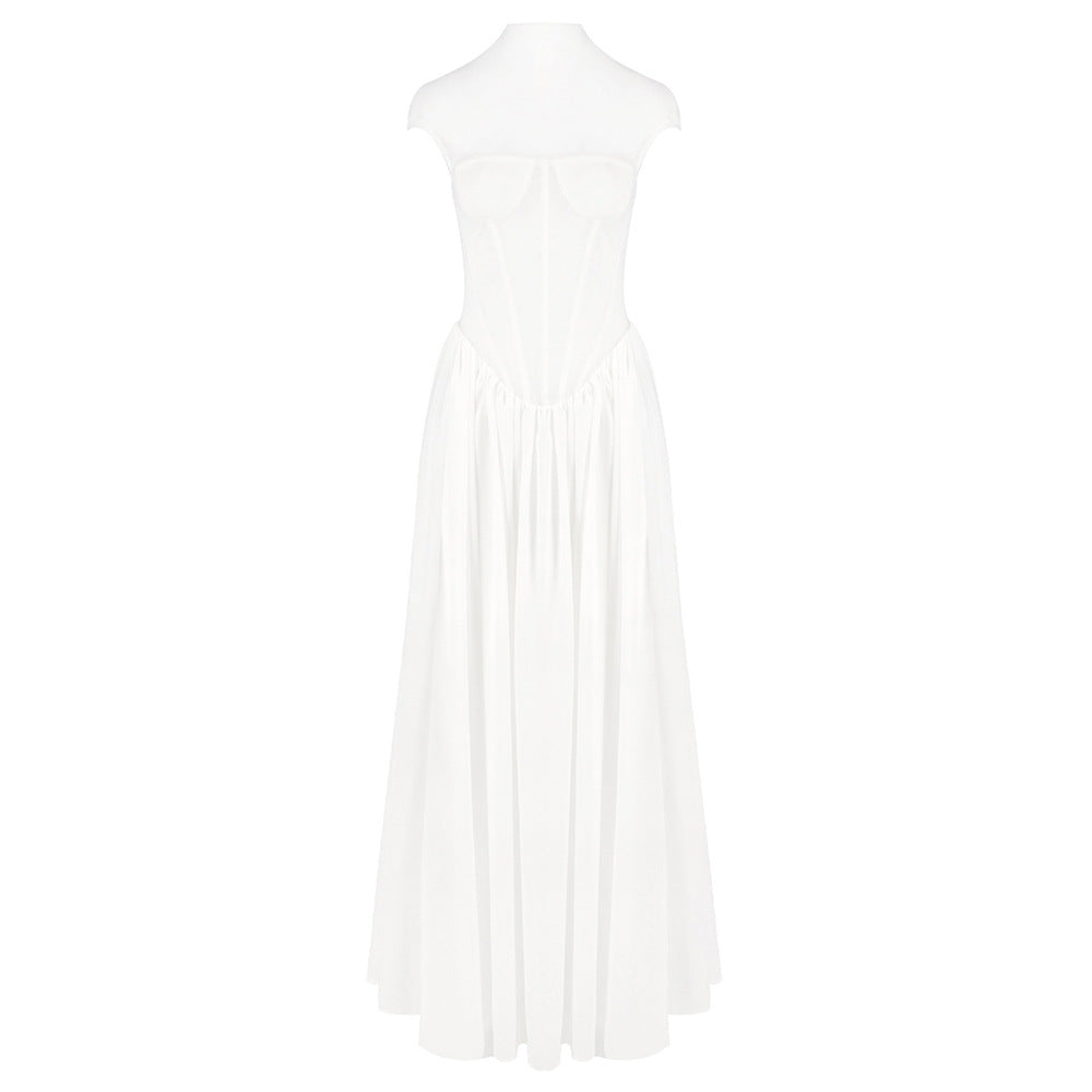 Arrival Women Clothing White Light Semi Transparent Chiffon Large Swing Dress Fairy Long by Ragazza