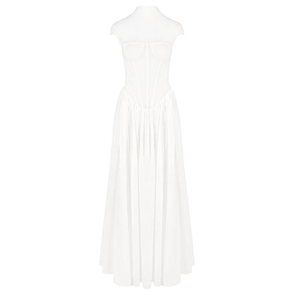 Arrival Women Clothing White Light Semi Transparent Chiffon Large Swing Dress Fairy Long by Ragazza