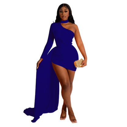 Women Wear Fall Sexy Off the Shoulder Fitted Waist Dress Women by Ragazza