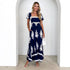 Summer Women Clothing Vacation Printed Beach Dress Smocking Dress Women by Ragazza