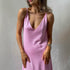 A line Knitted Dress Summer Women Clothing Solid Color Sling One Step Dress Backless Dress by Ragazza