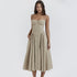 Sexy Dress Sexy Women Clothing Sexy V neck Strap Mid Length Dress Waist Tight Slim Backless Dress for Women by Ragazza