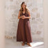 Spring Summer Women Solid Color Maxi Dress U Neck A line Simple Elegant Dress Vest Maxi Dress by Ragazza