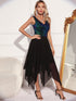 Sexy Retro Chiffon Stitching Green Sequ Dress Summer Women Clothing by Ragazza