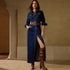 Women Clothing Long Sleeve Breasted Maxi Dress（Without Belt） by Ragazza