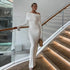 Sexy Women Clothing Sloping-Shoulder off the Shoulder Long Sleeve Slim Fit Pleated Long Socialite Dress by Ragazza