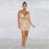 Women Wear Rhinestone Mesh Camisole Sleeveless Dress by Ragazza