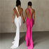 Summer Women Clothing Sexy Backless Halter Sheath Slim Fit Evening Dress Dress for Women by Ragazza