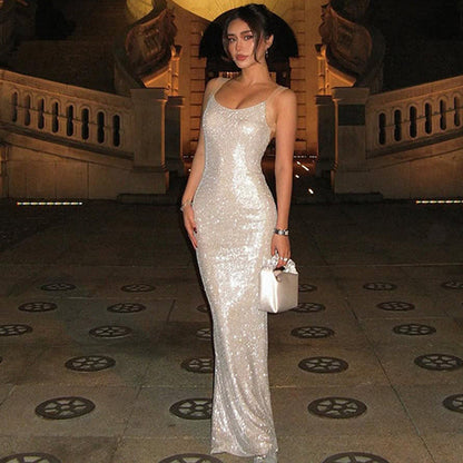 Summer Women Clothing Sexy Backless Mesh Stitching Socialite Slim Dress by Ragazza