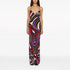 Summer Printed Satin Strap Backless Maxi Dress Women by Ragazza