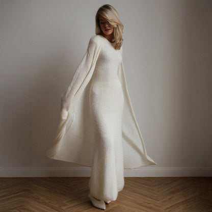 Women Autumn Knitted Cardigan Sleeveless Dress Two Piece Sets Women by Ragazza