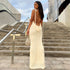 Clothing Summer Sexy Slim Dress Lace up Backless Sheath Dress Long Dress for Women by Ragazza