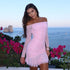 Autumn Sexy Pleated Tube Top Dress Long Sleeve Sexy Slim Fit by Ragazza