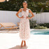 V neck Lace Stitching Dress Sexy Sling Slim Fit Waist Slimming Maxi Dress by Ragazza