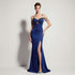 Sling Satin High Slit Boning Corset Strap Fishtail Long Annual Party Evening Dress by Ragazza