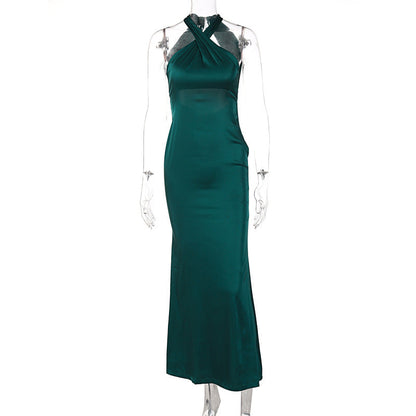 Sexy Solid Color Slim Sleeveless Backless Dress Women by Ragazza
