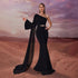 Women Evening Dresses Elegant Graceful One Shoulder Chiffon Super Long Sleeve Applique Fishtail Dress by Ragazza