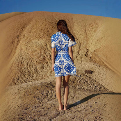 Summer Trade Casual Women Clothing Printed Lace up Dress by Ragazza