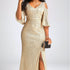 Autumn Elegant Off Shoulder Gold Sequ Annual Party Evening Dress Cocktail Evening Dress Dress by Ragazza