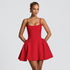 Autumn Winter Ballet Solid Color Camisole Backless a Swing Little Dress by Ragazza