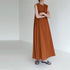 Cotton A line Loose Korean Dress Casual Minority All Match Solid Color Sleeveless round Neck Dress Women Clothing  DestGlow