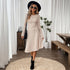 Autumn Winter Women Clothing Casual Dress Simple All Matching Slim Fit Midi Dress by Ragazza