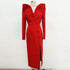 Autumn Winter Star Personality Design Stand up Collar Slim Fit Long Trench Coat Dress by Ragazza