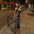 Sexy Night Club Women Clothing Cross Halterneck Backless Slim Fit Tight Leopard Print Elegant Sexy Dress by Ragazza