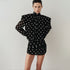 Women Clothing Polka Dot Design Turtleneck Backless Hip Wrapped Short Dress by Ragazza