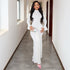 Winter Autumn Solid Color Elegant Women Clothing Tied Slim Fit Hip Dress Casual Stand Collar Maxi Dress by Ragazza