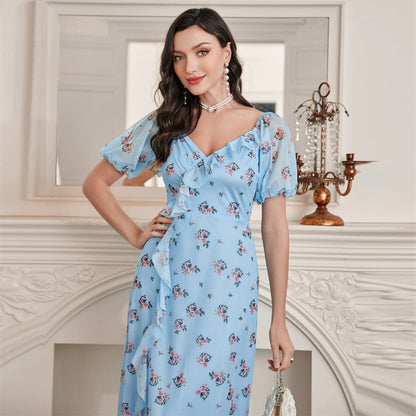 Fashionable Elegant Women Clothing French High Waist Dress by Ragazza