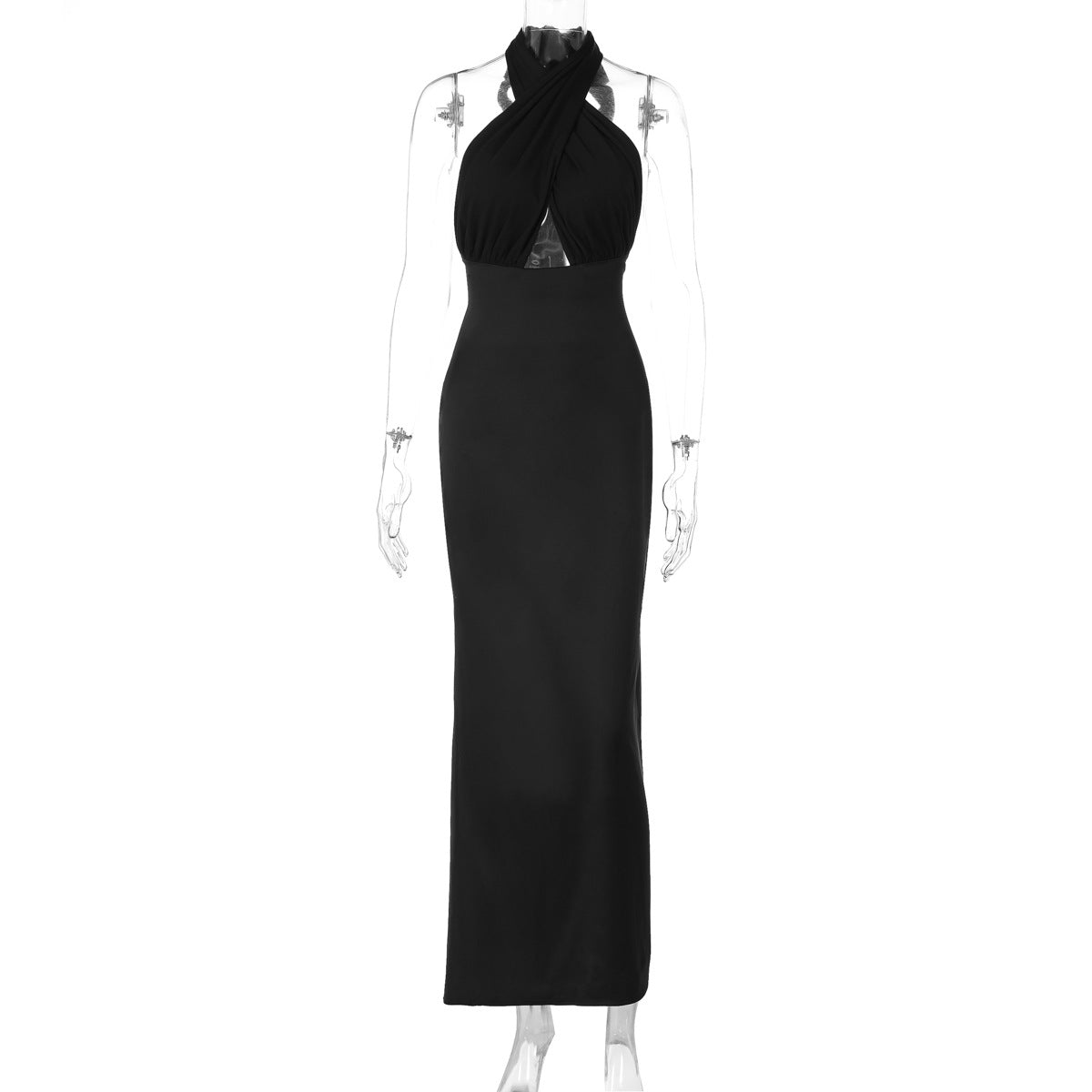 Women Clothing Spring Summer Sexy Backless Slit Halter Tube Top Dress Women by Ragazza