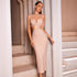 Women Clothing Sling Tight Fitting Solid Color Cropped Outfit Bandage One Piece Dress Evening Dress by Ragazza