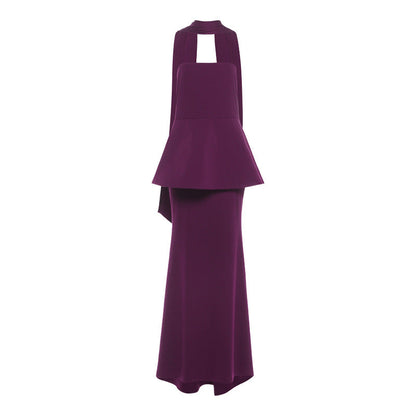 Autumn Winter Women Sexy Backless Solid Color Slim Ribbon Tube Top Dress by Ragazza