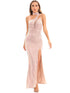 Sexy Backless Mesh Stitching Sequ Dress Dress Party Evening Dress by Ragazza