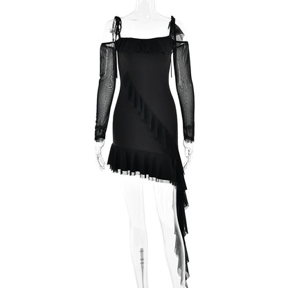 Autumn off Neck Strap Tube Top Dress Women Sexy Backless Sheath Fishtail Dress by Ragazza