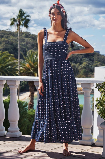 Dress Summer Women Dress Holiday Dress Spaghetti-Strap Floral Print by Ragazza